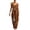 Brown, variant on HAYIMI Womens Summer Outfits Sets 2 Pieces Striped Outfit Sleeveless Casual Tank Tops With High Neck And Matching Trousers Solid Color Soft Clothes Sets