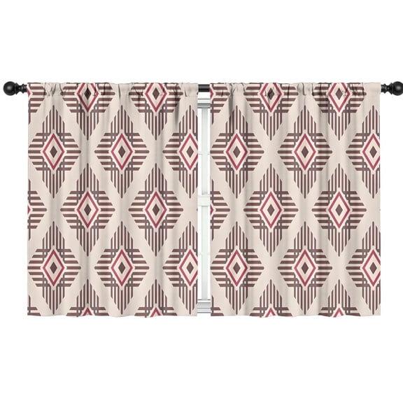 Blackout Kids Curtains,Boho Bohemia Geometric Line Art Childrens Insulated Curtains Set Of 2,Bedroom Essentials,Toddler Room Decor 42"x54"(106x137cm)