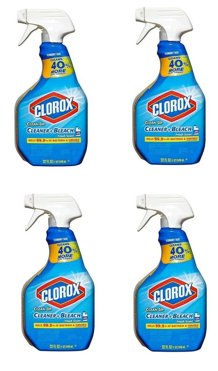 Clorox Clean-Up 32 Oz. Fresh Scent All-Purpose Cleaner With Bleach Spray (4 Pack) - Walmart.com
