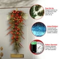 thumbnail image 5 of National Tree Company Pre-Lit Artificial Christmas Teardrop, Green, Evergreen, White Lights, Decorated with Red Ball Ornaments, Branches, Christmas Collection, 36 Inches, 5 of 5
