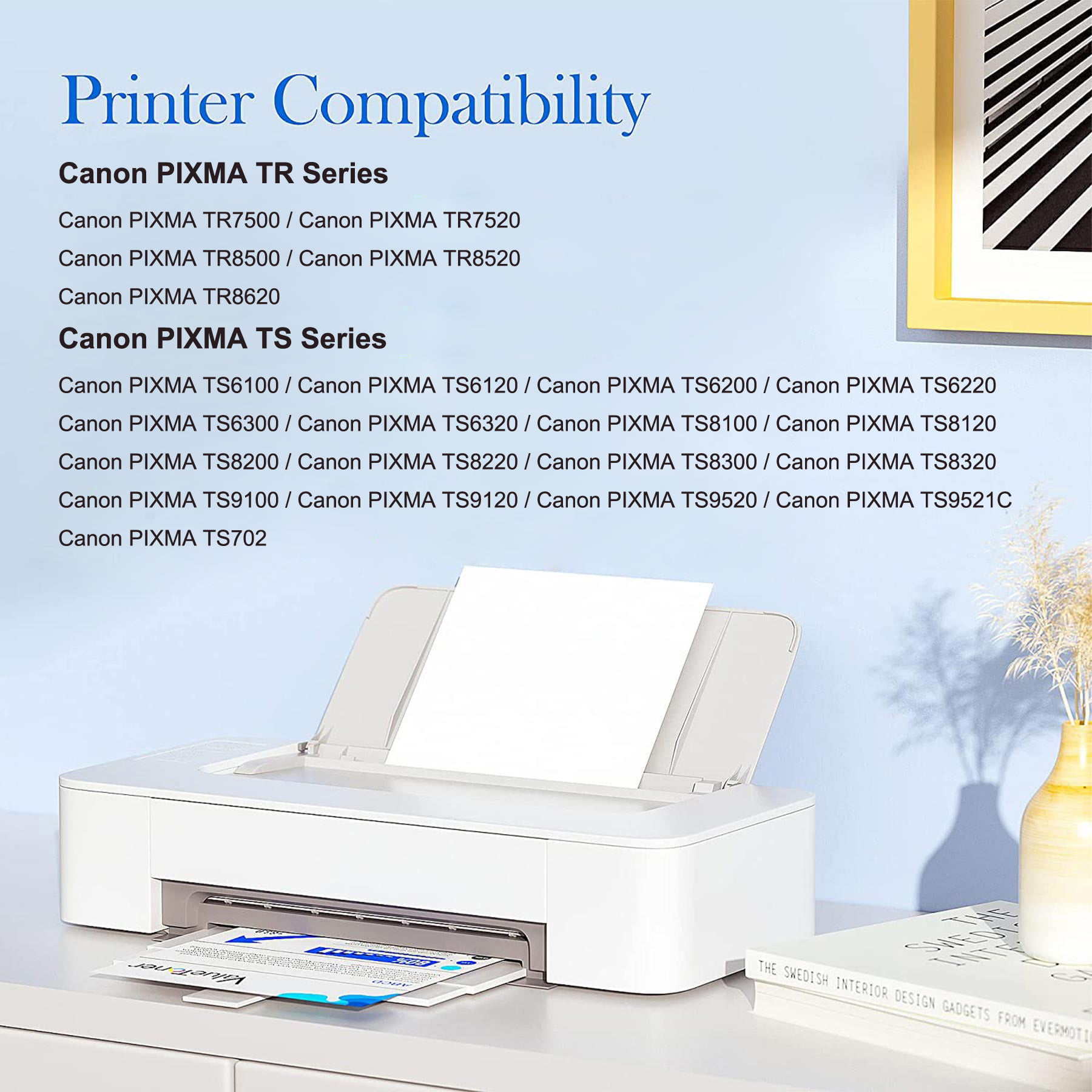 280XXL Ink Cartridge for Canon Printers PIXMA TR7520 TR8520 TS6120 TS6220  TS8120 TS8220 TS9120 TS9520 TS9521C (4 Black)