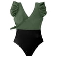 thumbnail image 4 of Women's Sexy Solid Color Plus Size Bikini Swimsuit Perfect For Beach, 4 of 4