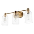 thumbnail image 5 of Hunter - Lochemeade 3-light Alturas Gold, Medium Size Vanity Light, Dimmable, Transitional Style, for Bedrooms, Dining, Living Rooms - 45229, 5 of 6
