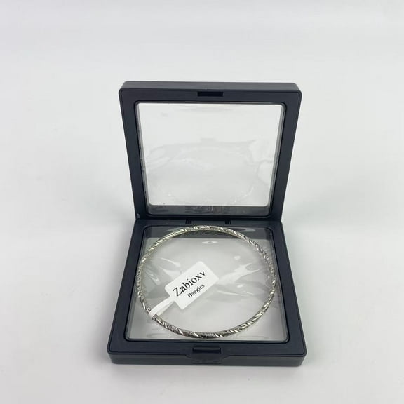Zabioxv Bangles,925 Sterling Silver Bracelets For Women & Men - 2.8 Inches