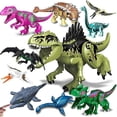 thumbnail image 2 of Dinosaur Building Blocks Set: T-Rex, Raptor, Triceratops & Indominus Rex figurer, 2 of 5