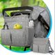 thumbnail image 5 of Bolso cambiador para bebé, bolsas para pañales con cambiador y bolsillos aislados, 5 of 5