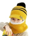 thumbnail image 1 of Bonnet d'Hiver pour Enfants, Tricoté en Peluche, Protection des Oreilles, Gris, 1 of 10