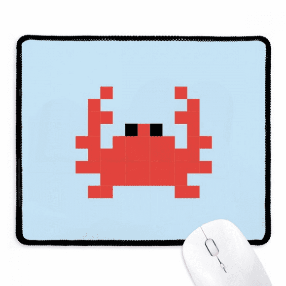 Summer Sail Little Crab Pixel Mousepad Stitched Edge Mat Rubber Gang Pad