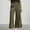 Army Green, variant on Sakmal Khakis Womens Pants Wide Leg Cotton Linen Work High Waisted Solid Green Pants with Pockets
