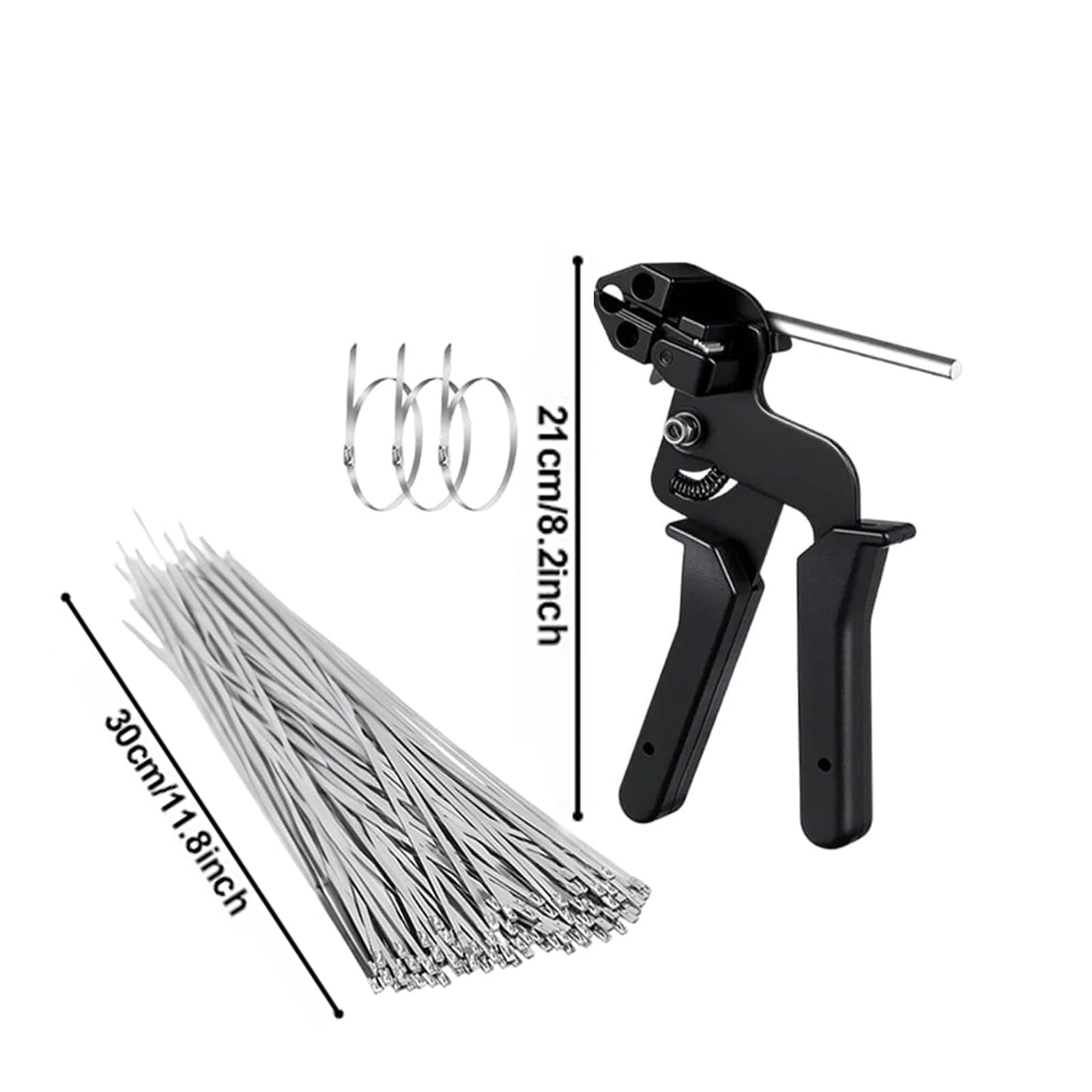 Stainless Steel Cable Tie Tool, Stainless Steel Cable Tie Gun Metal Zip Tie Tool for Fence Post Repair Kit