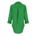 thumbnail image 4 of Mohiass Womens Button Down Shirts Long Sleeve Dressy Casual Blouses Button Up Collared Shirts Tops for Women Green M, 4 of 5