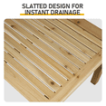 thumbnail image 4 of Farmhouse Style Outdoor Coffee Table (Natural Cedar Wood) - Slatted Top, Weather-Resistant for Patio/Deck/Garden/Indoor Use, 4 of 6
