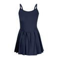 thumbnail image 4 of SMihono Women's Tennis Athletic Pleated Summer Mini Dress 2025 Golf Workout Build in Shorts Casual Romper Short Sundress Navy L, 4 of 9