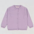 thumbnail image 3 of Girls Oversized Cardigan Sweaters Kids Fashion Open Front Long Sleeve Knit Sweater 5-14 Years Light Purple 8, 3 of 7