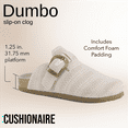 thumbnail image 5 of Cushionaire Dumbo Slip-On Clogs for Women with Textured Soft Knit Upper, Adjustable Buckle, and Cushioned Footbed – Stylish and Comfortable Women's Slippers, 5 of 19