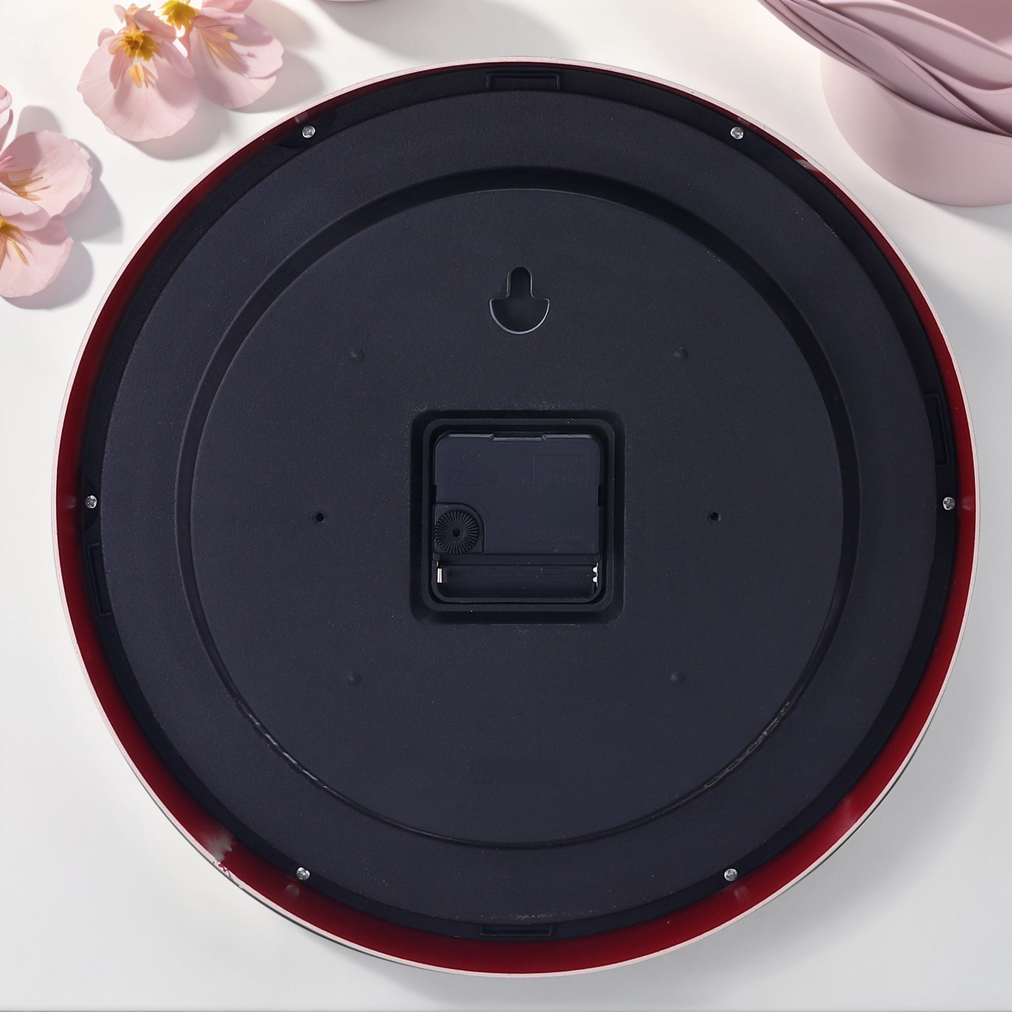 Unique Bargains Silent Non Ticking Battery Operated Wall Clock Black