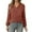 Brown, variant on Women's European And Autumn Casual Pullover V Neck Striped Loose Long Sleeved T Shirt Top Sweater,Size:S