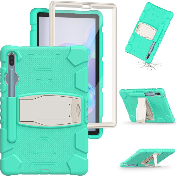 Case de tabletas para Samsung Galaxy Tab S6 10.5 "2019, caja protectora a prueba de choque de servicio pesado con Kickstand Ikkle Tab S6 10.5" 2019