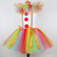 thumbnail image 5 of Disfraz de Pennywise de payaso espeluznante de Halloween para niños, ropa elegante para fiesta de carnaval, vestido con tutú de Joker de circo y arcoíris para niñas pequeñas, 5 of 5