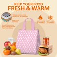 thumbnail image 5 of Pink Cute French Bulldogs Insulated Lunch Bag for Women & Adults,Large Portable Soft Cooler Lunch Bag,Thermal Food Storage Tote with Pearl Cotton,8.66L,8.75x5.75x9.5 Inch, 5 of 6