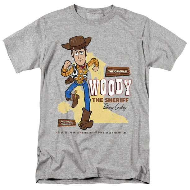 Toy Story Camiseta Orginal de Woody para Hombre Gris Deportivo Walmart en linea