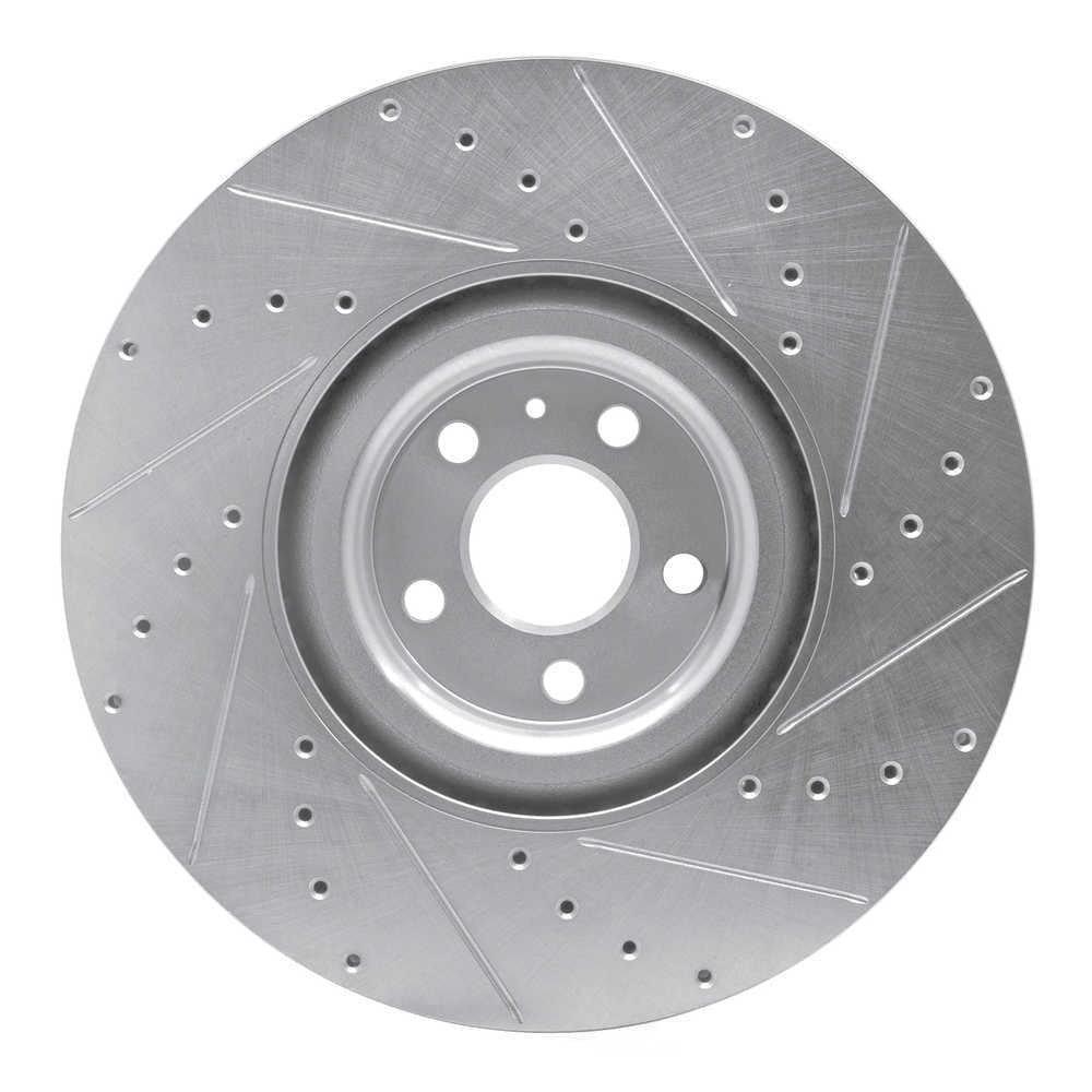 Dynamic Friction Company 631-27053L DFC Brake Rotor - Drilled And Slotted - Silver