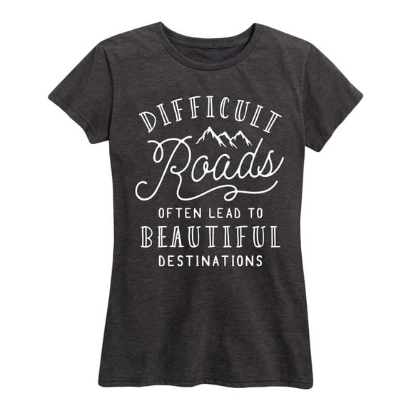 Solid Light - Difficult Roads - Women's Short Sleeve Graphic T-Shirt