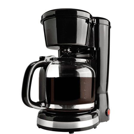 Complete Cuisine-12 Cup Coffee Maker With Reusable Filter, Black & Stainless Steel- ECO - Friendly Coffee Filter