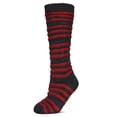 thumbnail image 2 of Legmogue Women's Tri Line Sherpa-Lined Lounge Sock - Womens - Female, One Size, Burgundy, 2 of 7