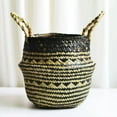 thumbnail image 1 of Wicker Grass Weaving Basket  Foldable Handmade Flower Storage Basket with Handle, 1 of 6