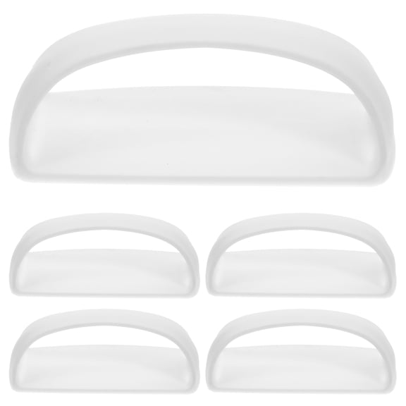 Toyvian 6-Pack White Cabinet Handles with Adhesive, Easy Punch-Free Installation, Furniture Pulls for Kitchen and Home