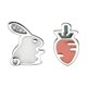 thumbnail image 1 of Bunny Earrings Girls Easter Earrings Girls Easter Stud Earrings Easter Egg Fillers Crystal Jewelry Earrings, 1 of 3