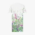 thumbnail image 5 of Fartey Summer Dresses for Women Plus Size Boho Floral Print Midi Dress with Pockets Casual Loose Short Sleeve V Neck Sundress Lightweight Flowy Beach Holiday Knee Length Sun Dress, 5 of 5