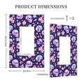 thumbnail image 3 of Haiem crystal Skull flower cool Pattern Decorative Wall Plates, 1-Gang 5.0" x3.0", Unbreakable Thermoplastic Faceplate Cover for Decorator Receptacle Outlet & Switch-Style U, 3 of 6