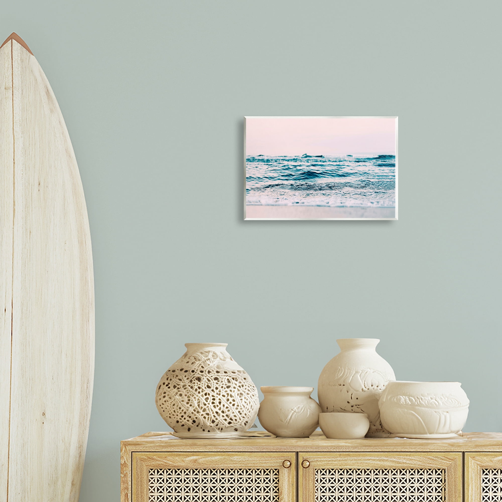 Stupell Industries Ocean Wave Blush Nautical & Beach Photography Unframed Art Print Wall Art, 15 x 10