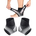 thumbnail image 1 of 2 tobilleras de compresión transpirables para hombres y mujeres, funda elástica para esguince de pie para protección deportiva., 1 of 6