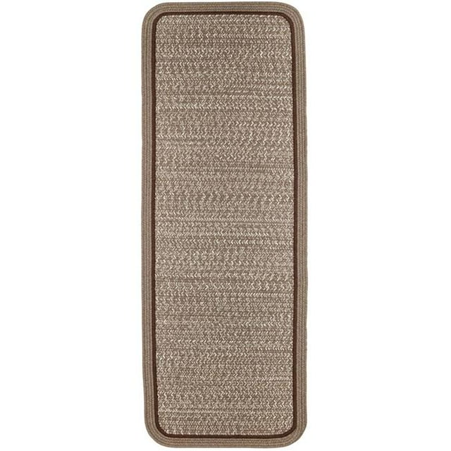 Rhody Rug CC38R024X072S 2 x 6 ft. Casual Comfort Mocha Banded Braided Rug, Rectangle-Runner
