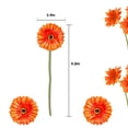 thumbnail image 2 of QZS Orange Artificial Gerbera Daisy,9.8x3.9In Durable Fake Daisy Decor for Table Centerpieces,14Pcs Realistic Flower Decor for Vase,Table Centerpiece, 2 of 6