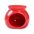 thumbnail image 3 of CUTICATE Ceramic Essential Oil Burner Scented Melt Burner Decorative Aroma Oil Warmer for Bedroom,Bathroom Tabletop Patio Yoga SPA Red, 3 of 8