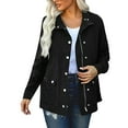 thumbnail image 1 of Kcodviy Imperméable d'Extérieur à Capuche Veste Longue Vestes Cardigan Uni Gilet S Casual pour Femmes Veste Femme Coupe-Vent Manteau pour Femmes, 1 of 4