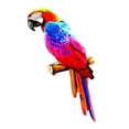 thumbnail image 2 of Colorful Artificial Parrots Figurines Miniature Pendant Hanging Bird Model Animal Sculpture Photo Props for Garden Wedding D, 2 of 7