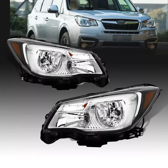 Headlights For 2017 2018 Subaru Forester with LED DRL Left Right Side Headlamps