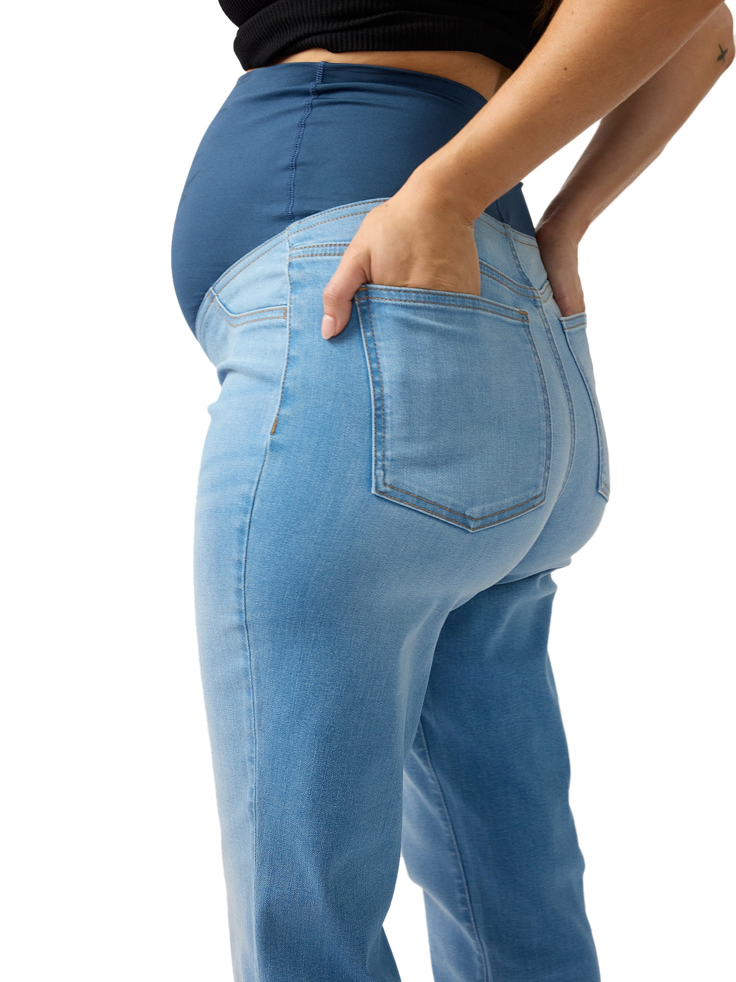 Ingrid & Isabel For Every Belly Women's Maternity Straight Denim Jean, Sizes S-XXL