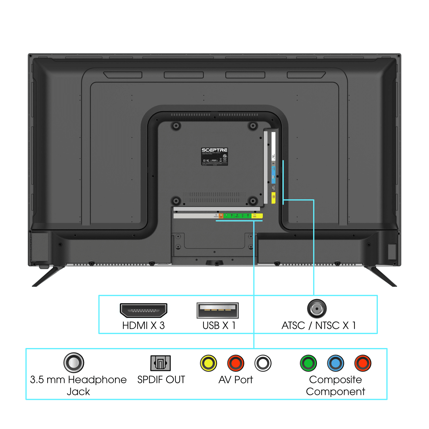 Buy Sceptre 43 Class 4K UHD LED TV HDR U435CVU Online at Lowest Price