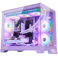 Hoengager Gaming PC -AMD Ryzen 7 9800X3D, RTX 5060 Ti 8G, 32GB DDR5, 1TB SSD, 850W Gold PSU,360 Liquid Cooler, RGB Fusion 2.0, Windows 11- Purple