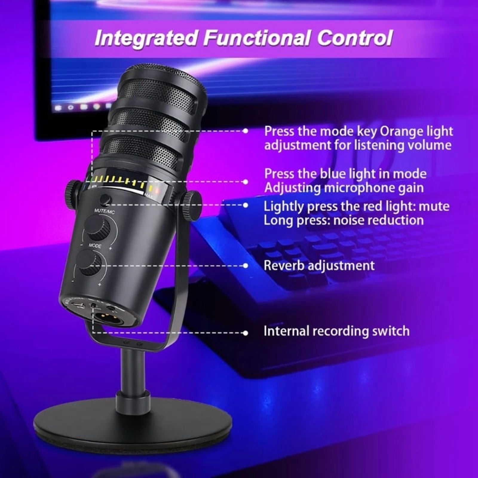 Sensitive Sound Capture USB Dynamic Microphone For Precise Sound Recording