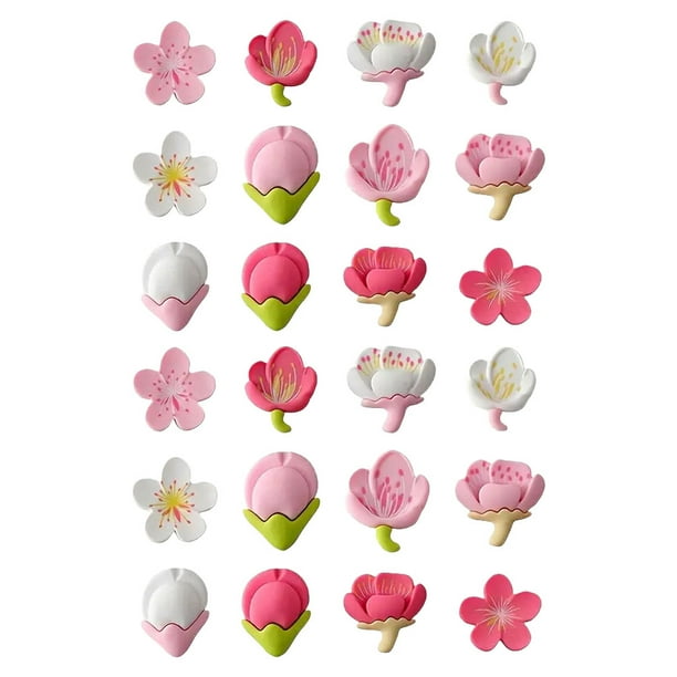 24 chinchetas florales para tablero de corcho. Chinchetas decorativas para tablero de corcho. Chinchetas divertidas para fotos, mapas, tablones de anuncios, oficina y hogar.