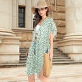 thumbnail image 2 of joogoo Women's Leaf Green Beach Cover Up Kimono Swimsuit Summer Cardigan Swimwear M, 2 of 6