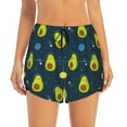 thumbnail image 2 of Goofa Avocado in Space Printed Women 2 in 1 Running Shorts,Quick Dry Athletic Workout Shorts,High Waisted Athletic Shorts with Liner Pockets-XX-Large, 2 of 9