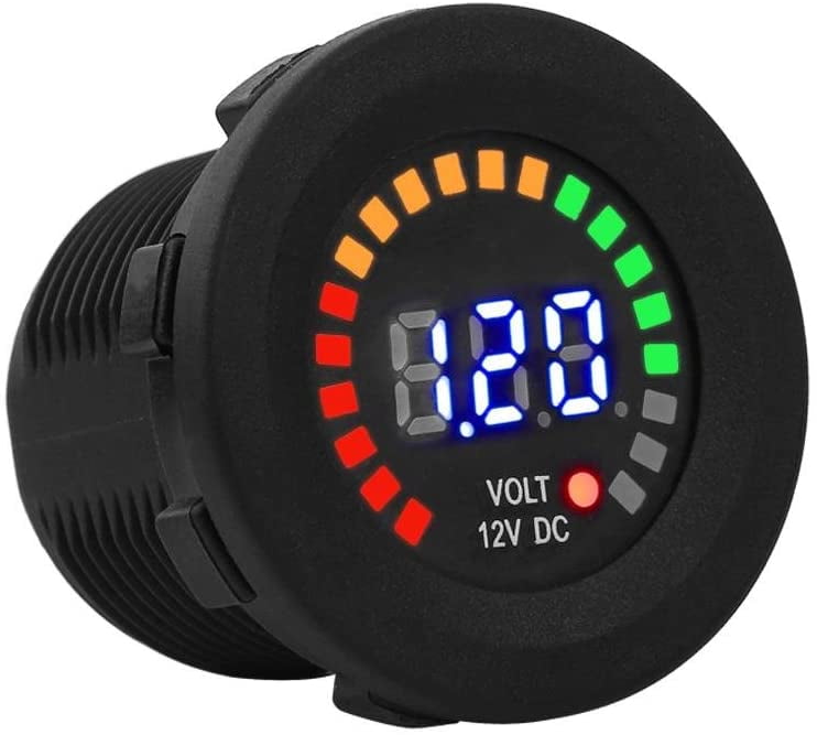 12V Digital Voltmeter With LED Display Waterproof DC Volt Meter
